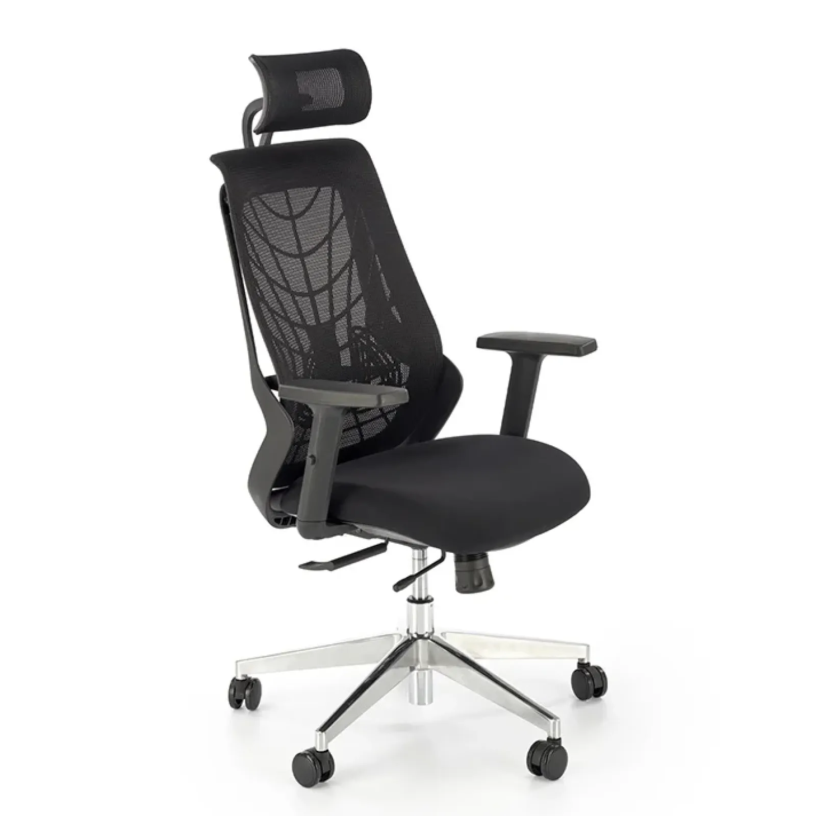 Garnero Arredamenti Sedie Da Ufficio|Sedie Scrivania Ufficio-Sedia gaming con ruote regolabile in tessuto nero Riccardi