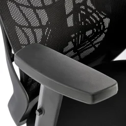 Garnero Arredamenti Sedie Da Ufficio|Sedie Scrivania Ufficio-Sedia gaming con ruote regolabile in tessuto nero Riccardi