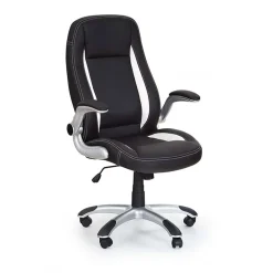 Garnero Arredamenti Sedie Da Ufficio|Sedie Scrivania Ufficio-Sedia gaming da ufficio con ruote e braccioli nero bianco Mito