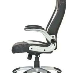 Garnero Arredamenti Sedie Da Ufficio|Sedie Scrivania Ufficio-Sedia gaming da ufficio con ruote e braccioli nero bianco Mito