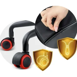 Garnero Arredamenti Sedie Da Ufficio|Sedie Scrivania Ufficio-Sedia gaming regolabile con ruote in ecopelle nera rosso Game Nero - Rosso