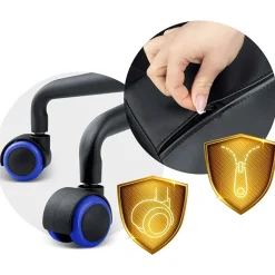 Garnero Arredamenti Sedie Da Ufficio|Sedie Scrivania Ufficio-Sedia gaming regolabile con ruote in ecopelle nera blu Game Nero - Blu