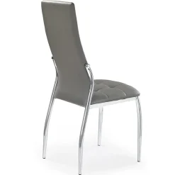 Garnero Arredamenti Sedie Imbottite Ecopelle-Sedia imbottita da pranzo in ecopelle grigia Sveva Gihome® Grigio