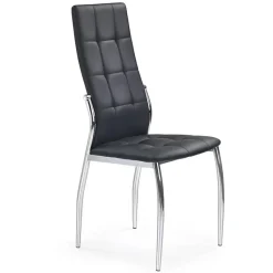 Garnero Arredamenti Sedie Imbottite Ecopelle-Sedia imbottita da pranzo in ecopelle nera Sveva Gihome® Nero