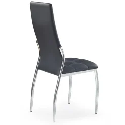 Garnero Arredamenti Sedie Imbottite Ecopelle-Sedia imbottita da pranzo in ecopelle nera Sveva Gihome® Nero