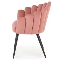 Garnero Arredamenti Sedie In Tessuto-Sedia imbottita design moderno in velluto Alessia Rosa