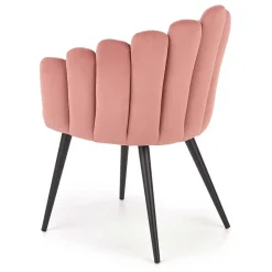 Garnero Arredamenti Sedie In Tessuto-Sedia imbottita design moderno in velluto Alessia Rosa