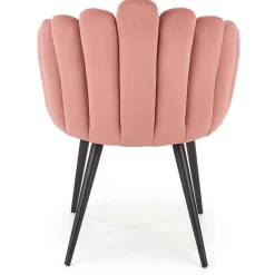 Garnero Arredamenti Sedie In Tessuto-Sedia imbottita design moderno in velluto Alessia Rosa