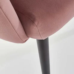 Garnero Arredamenti Sedie In Tessuto-Sedia imbottita design moderno in velluto Alessia Rosa