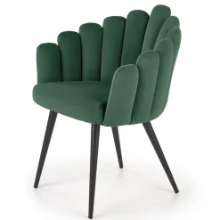 Garnero Arredamenti Sedie In Tessuto-Sedia imbottita design moderno in velluto Alessia Verde