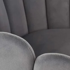 Garnero Arredamenti Sedie In Tessuto-Sedia imbottita design moderno in velluto Alessia Grigio