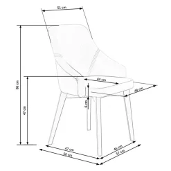 Garnero Arredamenti Sedie In Tessuto-Sedia imbottita in tessuto grigio chiaro rovere miele Belen