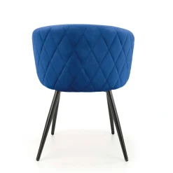 Garnero Arredamenti Sedie In Tessuto-Sedia imbottita in tessuto acciaio nero Amiata Blu