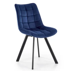 Garnero Arredamenti Sedie In Tessuto-Sedia imbottita in velluto stile industrial Tessa Blu