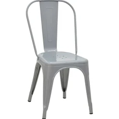 Garnero Arredamenti Sedie In Metallo-Sedia in metallo impilabile industrial saloon Lix Grigio