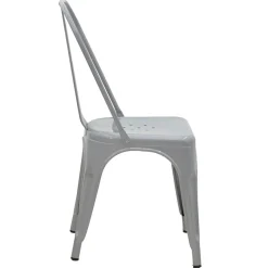 Garnero Arredamenti Sedie In Metallo-Sedia in metallo impilabile industrial saloon Lix Grigio