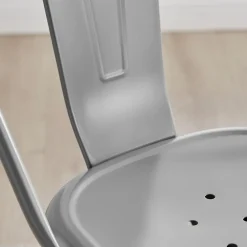 Garnero Arredamenti Sedie In Metallo-Sedia in metallo impilabile industrial saloon Lix Grigio