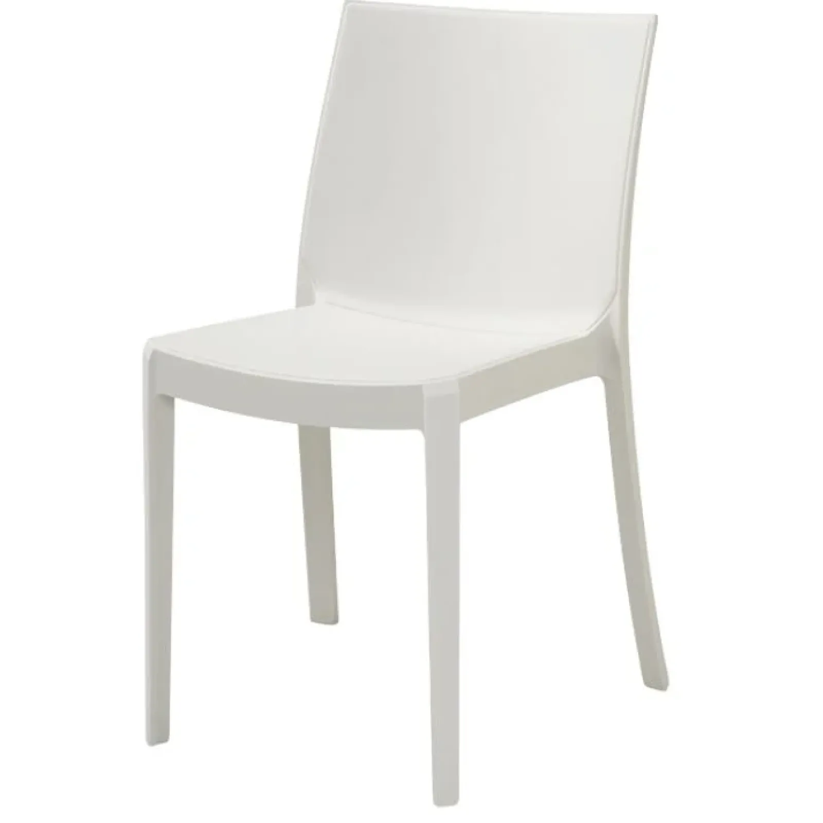 Garnero Arredamenti Sedie Polipropilene-Sedia in polipropilene impilabile Olbia Bianco Opaco