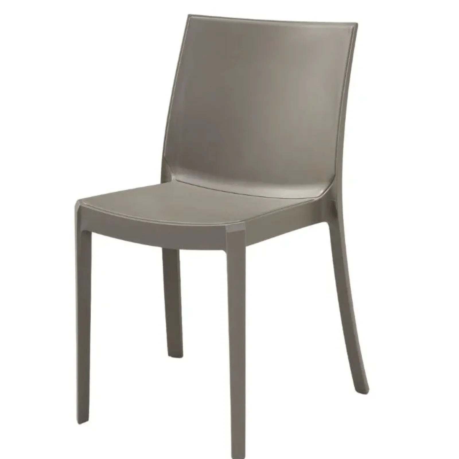 Garnero Arredamenti Sedie Polipropilene-Sedia in polipropilene impilabile Olbia Tortora