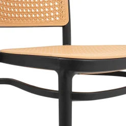 Garnero Arredamenti Sedie Polipropilene-Sedia in polipropilene moderna beige nera Vienna