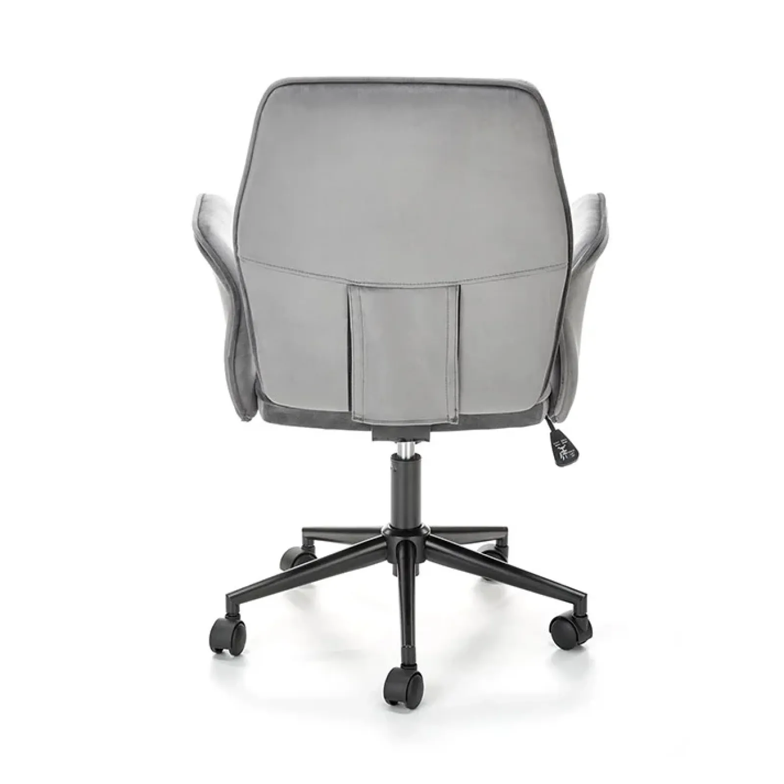 Garnero Arredamenti Sedie Da Ufficio|Sedie Scrivania Ufficio-Sedia moderna con braccioli regolabile in velluto Dionisia Grigio