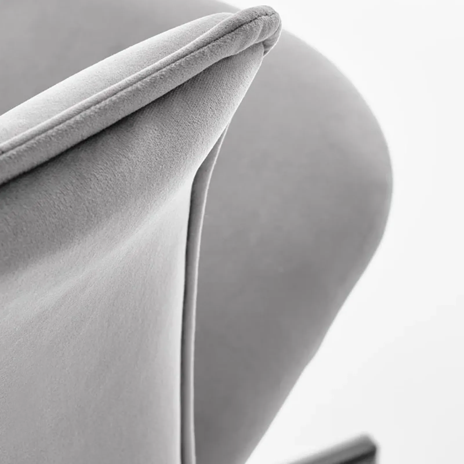 Garnero Arredamenti Sedie Da Ufficio|Sedie Scrivania Ufficio-Sedia moderna con braccioli regolabile in velluto Dionisia Grigio