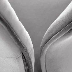 Garnero Arredamenti Sedie Da Ufficio|Sedie Scrivania Ufficio-Sedia moderna con braccioli regolabile in velluto Dionisia Grigio