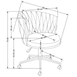 Garnero Arredamenti Sedie Da Ufficio|Sedie Scrivania Ufficio-Sedia moderna con ruote regolabile in tessuto chiaro nero Monie Beige