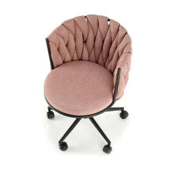Garnero Arredamenti Sedie Da Ufficio|Sedie Scrivania Ufficio-Sedia moderna con ruote regolabile in tessuto nero Monie Rosa
