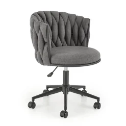 Garnero Arredamenti Sedie Da Ufficio|Sedie Scrivania Ufficio-Sedia moderna con ruote regolabile in tessuto nero Monie Grigio