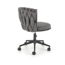 Garnero Arredamenti Sedie Da Ufficio|Sedie Scrivania Ufficio-Sedia moderna con ruote regolabile in tessuto nero Monie Grigio