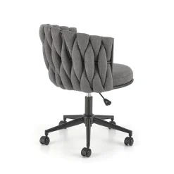 Garnero Arredamenti Sedie Da Ufficio|Sedie Scrivania Ufficio-Sedia moderna con ruote regolabile in tessuto nero Monie Grigio