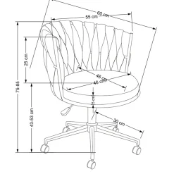 Garnero Arredamenti Sedie Da Ufficio|Sedie Scrivania Ufficio-Sedia moderna con ruote regolabile in tessuto nero Monie Grigio