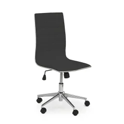 Garnero Arredamenti Sedie Da Ufficio|Sedie Scrivania Ufficio-Sedia moderna da ufficio regolabile in ecopelle Edipo Nero