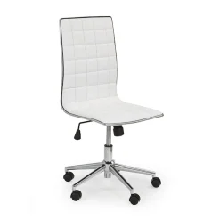 Garnero Arredamenti Sedie Da Ufficio|Sedie Scrivania Ufficio-Sedia moderna da ufficio regolabile in ecopelle Edipo Bianco