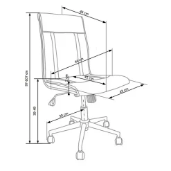 Garnero Arredamenti Sedie Da Ufficio|Sedie Scrivania Ufficio-Sedia moderna da ufficio regolabile in ecopelle Edipo Bianco