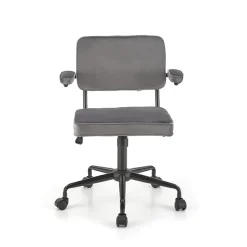 Garnero Arredamenti Sedie Da Ufficio|Sedie Scrivania Ufficio-Sedia moderna girevole con braccioli in tessuto grigio Fuego