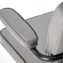 Garnero Arredamenti Sedie Da Ufficio|Sedie Scrivania Ufficio-Sedia moderna girevole con braccioli in tessuto grigio Fuego