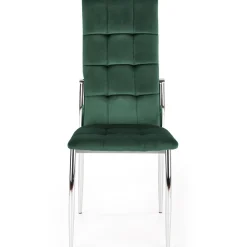 Garnero Arredamenti Sedie In Tessuto-Sedia moderna imbottia in velluto acciaio cromato Reina Verde