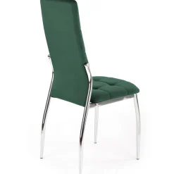 Garnero Arredamenti Sedie In Tessuto-Sedia moderna imbottia in velluto acciaio cromato Reina Verde