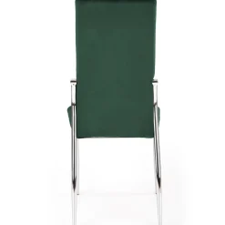 Garnero Arredamenti Sedie In Tessuto-Sedia moderna imbottia in velluto acciaio cromato Reina Verde