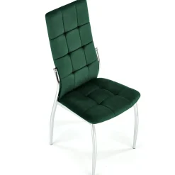 Garnero Arredamenti Sedie In Tessuto-Sedia moderna imbottia in velluto acciaio cromato Reina Verde