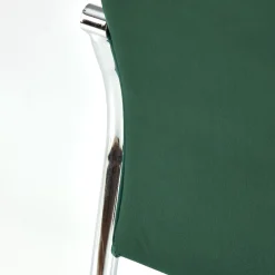 Garnero Arredamenti Sedie In Tessuto-Sedia moderna imbottia in velluto acciaio cromato Reina Verde