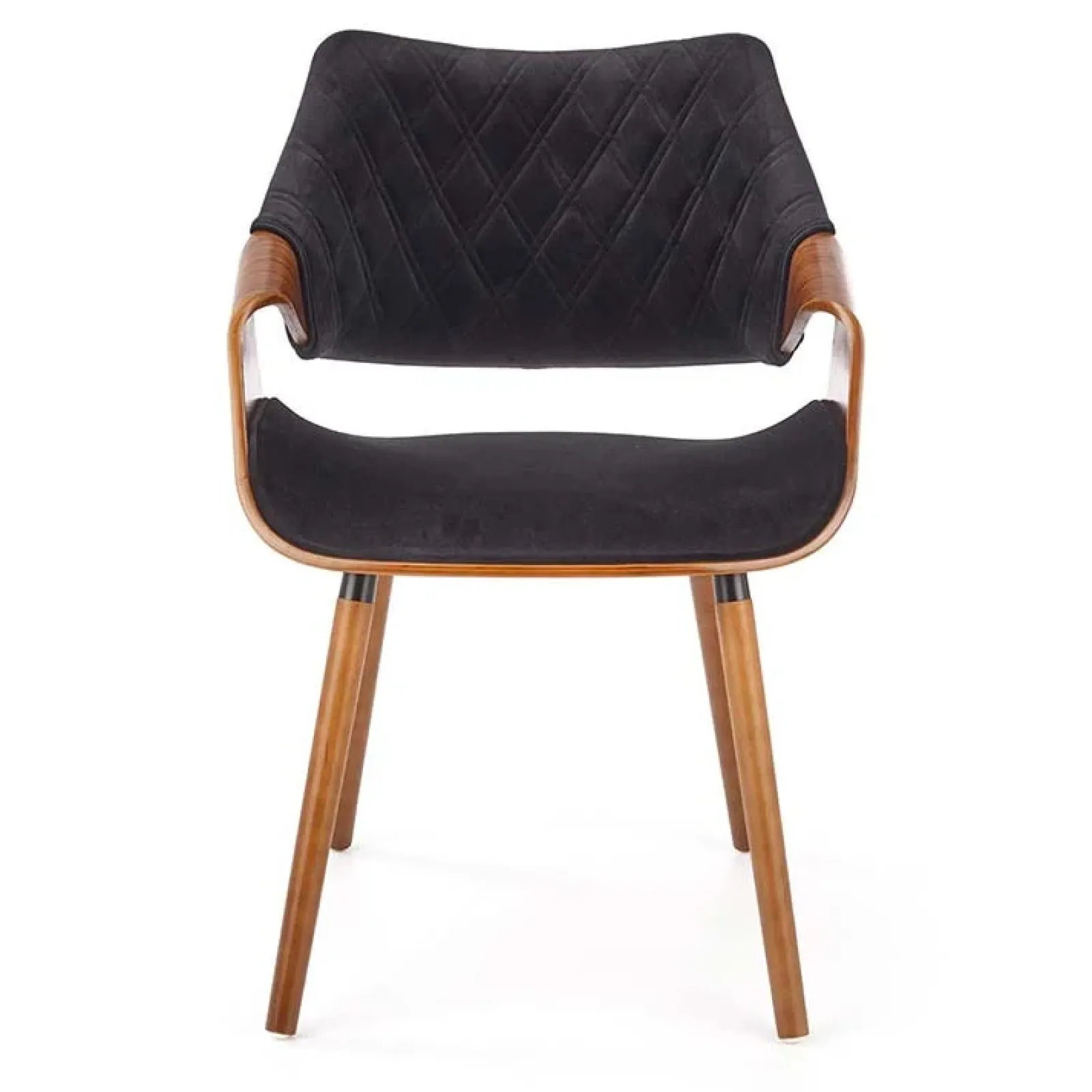 Garnero Arredamenti Sedie In Tessuto-Sedia nero noce da salotto in tessuto Britta