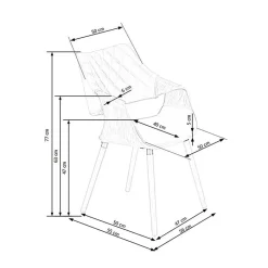 Garnero Arredamenti Sedie In Tessuto-Sedia nero noce da salotto in tessuto Britta