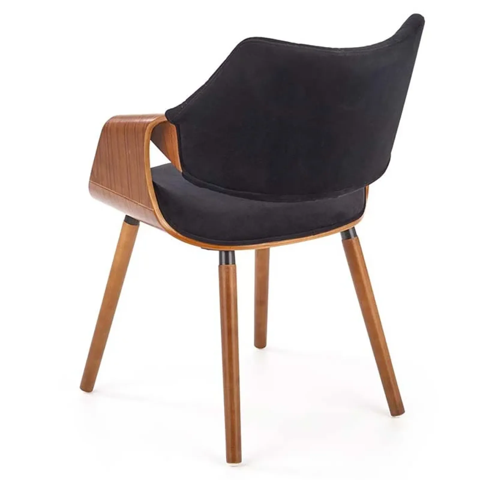 Garnero Arredamenti Sedie In Tessuto-Sedia nero noce da salotto in tessuto Britta