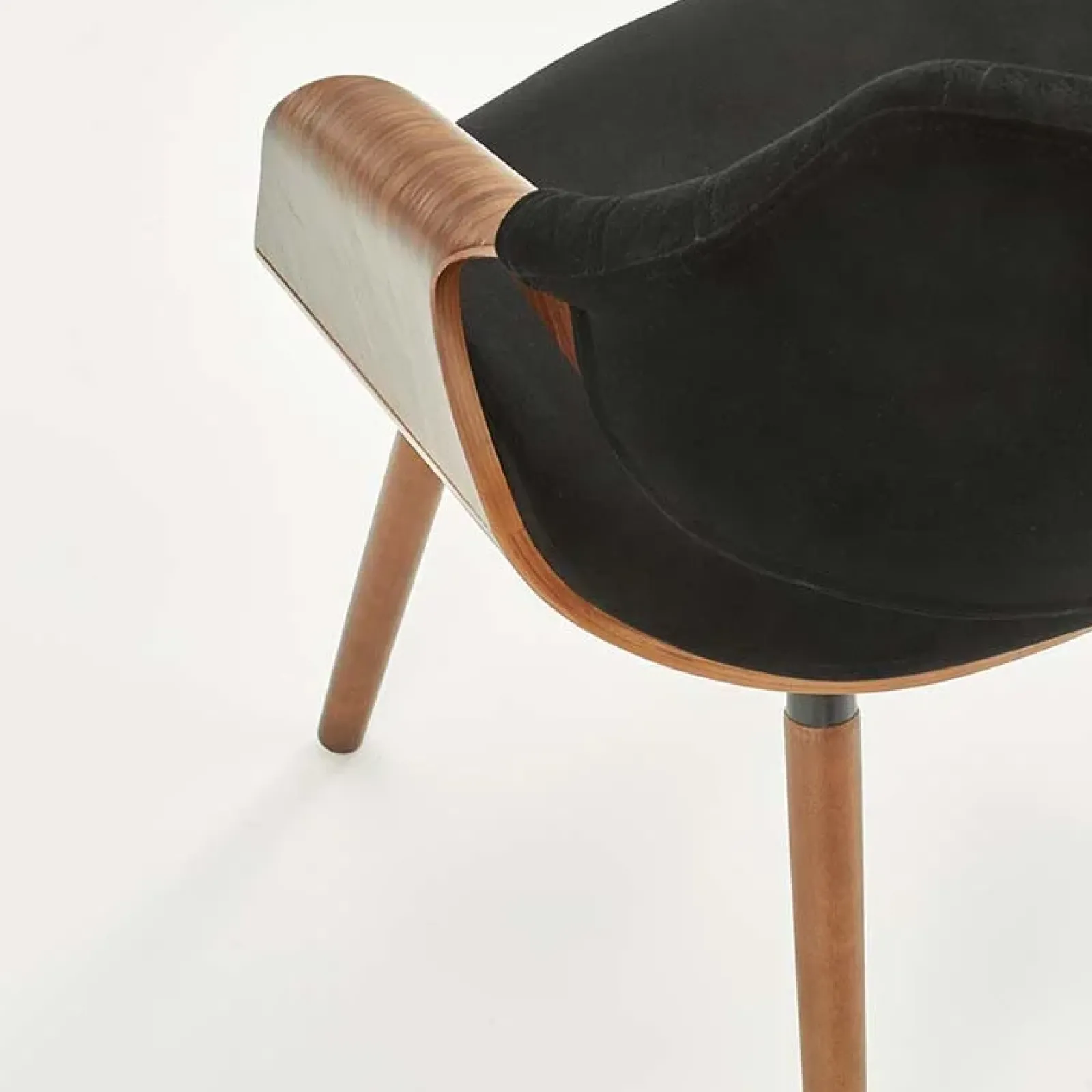 Garnero Arredamenti Sedie In Tessuto-Sedia nero noce da salotto in tessuto Britta