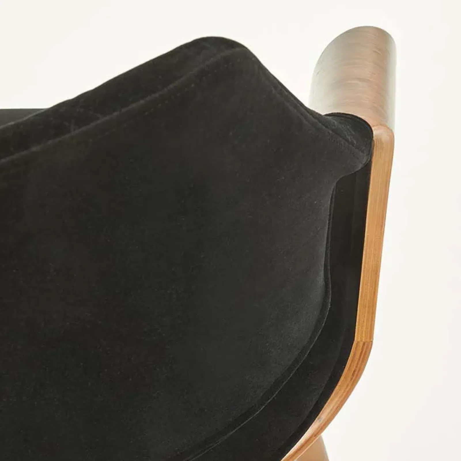 Garnero Arredamenti Sedie In Tessuto-Sedia nero noce da salotto in tessuto Britta