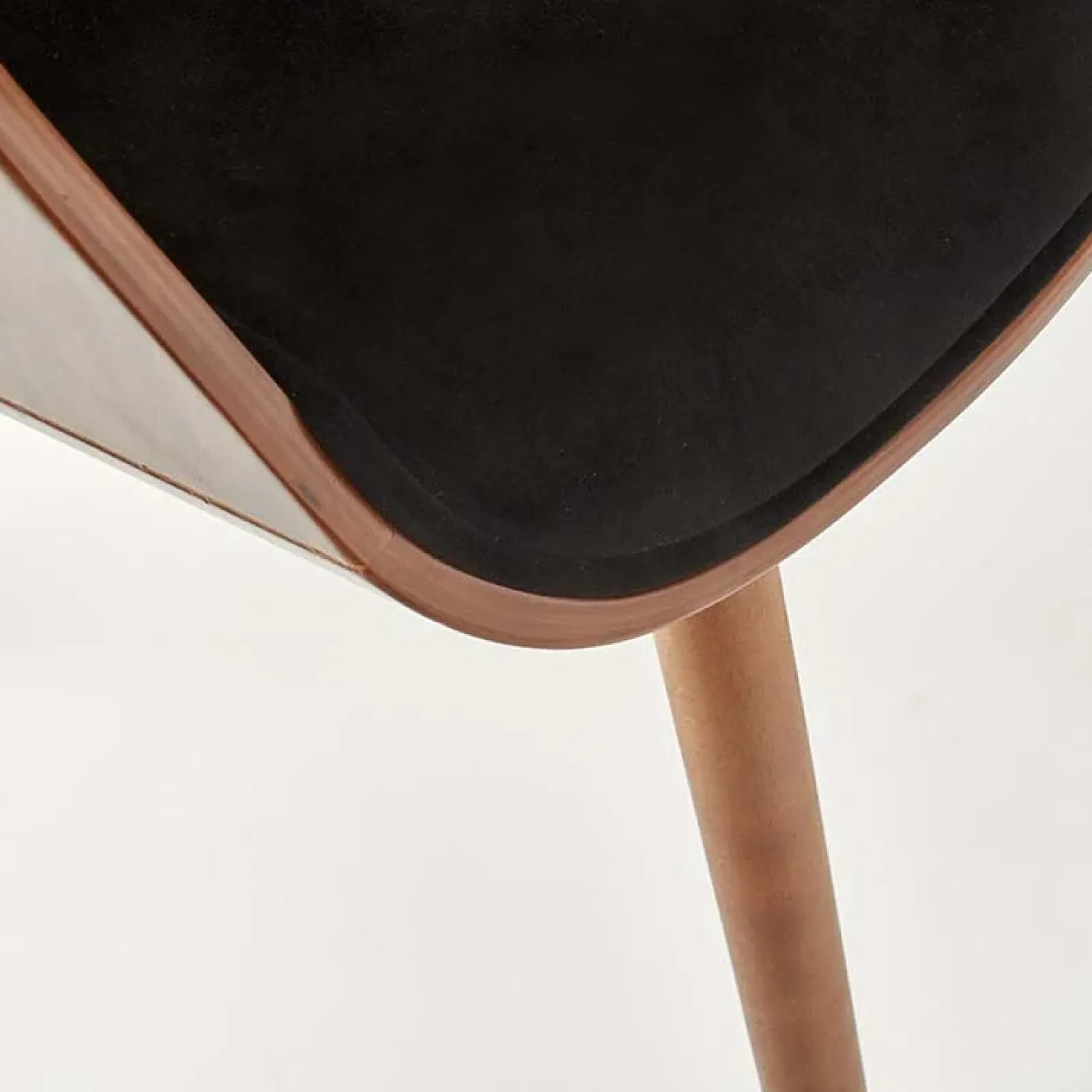 Garnero Arredamenti Sedie In Tessuto-Sedia nero noce da salotto in tessuto Britta