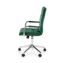 Garnero Arredamenti Sedie Da Ufficio|Sedie Scrivania Ufficio-Sedia per scrivania ragazzi in velluto scuro Burbon Verde